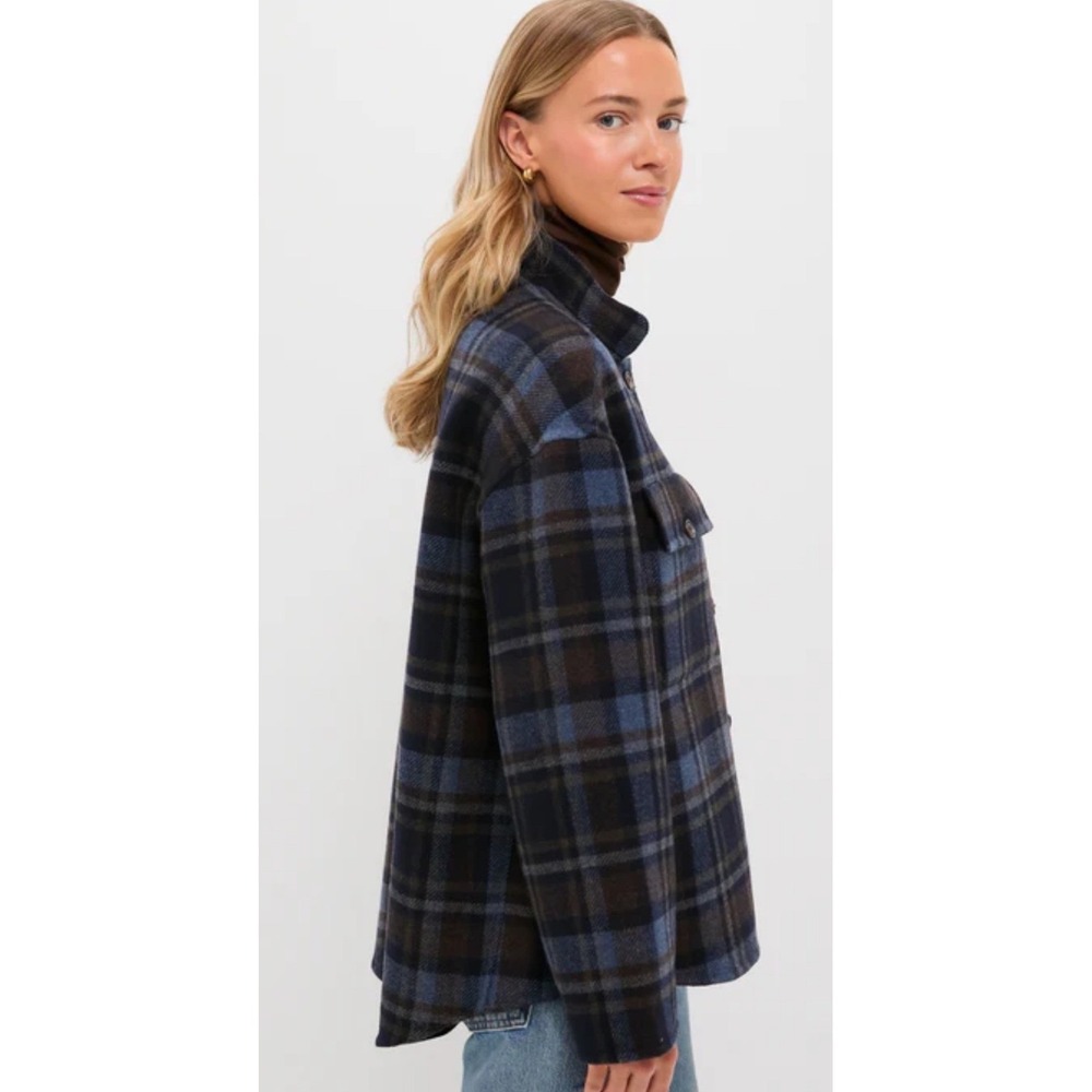 Tuckernuck Navy and Plaid Reversible Bonnie Jacket Stand Collar Large NWT - Picture 3 of 10
